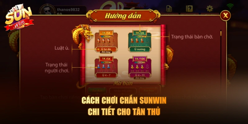 Cách chơi Chắn Sunwin chi tiết cho tân thủ